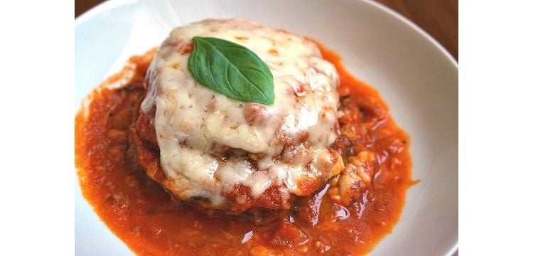 Eggplant Parmigiana & Salad Entree